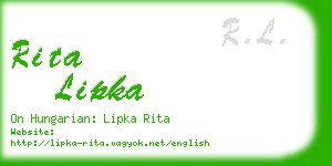 rita lipka business card